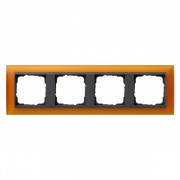 Рамка 4-ая Gira Event Матово-Янтарный цвет вставки Антрацит