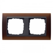 Рамка 2-ая Gira Event Матово-Коричневый цвет вставки Антрацит