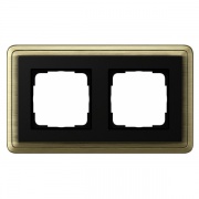 Рамка 2-ая Gira ClassiX Бронза/Черный