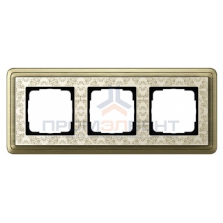 Рамка 3-ая Gira ClassiX Art Бронза/Кремовый