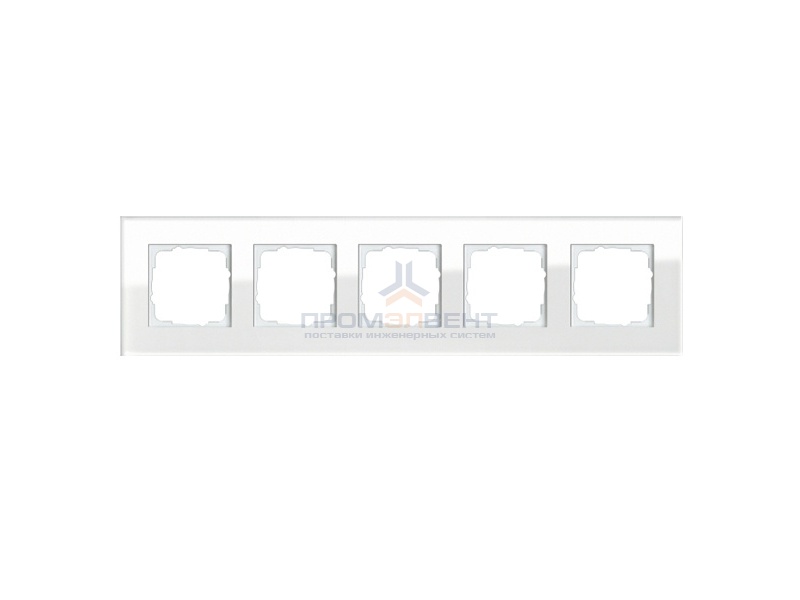 Рамка 5-ая Gira Esprit Белое стекло