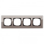 Рамка 4-ая Gira Esprit Glass C Дымчатое стекло