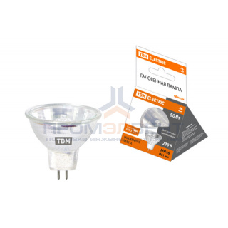 Лампа галогенная с отражателем MR16 (JCDR)  - 50 Вт - 230 В - GU5.3 TDM