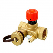 Клапан балансировочный Danfoss MNT - 1/2" (ВР/ВР, PN20, Tmax 120°C, c ниппелями и краном)