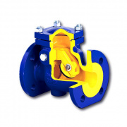 Клапан обратный поворотный Zetkama 302A - Ду65 (ф/ф, PN16, Tmax 300°C, исполнение №01)