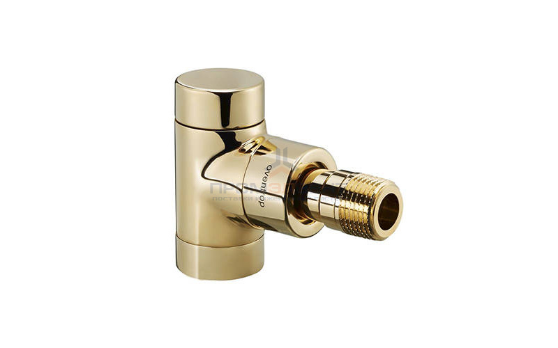 Угловой вентиль Oventrop Combi E позолоченный