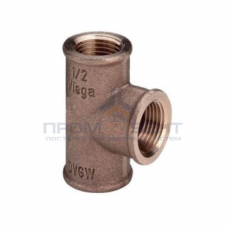 Тройник Viega 3130 - 1"1/2 (резьбовой, бронза без покрытия)