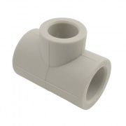 Тройник переходной FV-Plast - 63 × 50 × 63 (для полипропиленовых труб под пайку, цвет серый)
