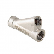 Тройник с отводом на 25° VALTEC VTr.136 - 3/4" x 1/2" (резьбовой, латунь никелированная)