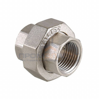 Муфта разъемная VALTEC VTr.340 - 1"1/2 (резьбовая, латунь никелированная)