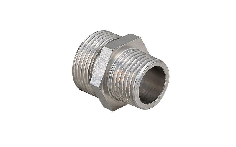 Ниппель латунный резьбовой переходной STOUT - 3