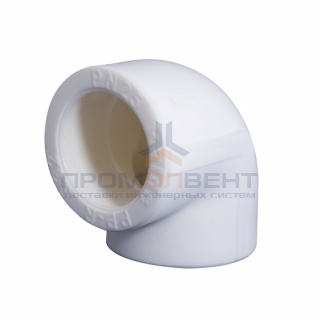 Отвод 90° KALDE - 25 (для полипропиленовых труб под пайку, цвет белый)