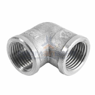 Отвод 90° латунный резьбовой равнопроходный STOUT (ВР/ВР) - 1" (никелированный)