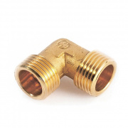 Отвод 90° латунный резьбовой равнопроходный STOUT (НР/НР) - 3/4"
