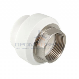 Переход на внутреннюю резьбу под ключ VALTEC VTp.706 - 63 x 2" (для полипропиленовых труб, белый)