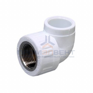 Переход на внутреннюю резьбу угловой Fusitek - 32 x 1" (для полипропиленовых труб, цвет белый)