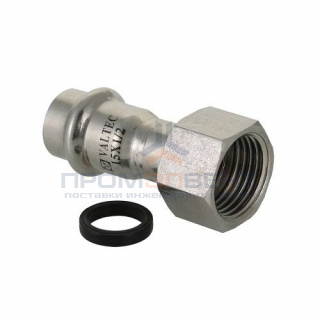 Переход на накидную гайку VALTEC VTi.908 - 18 x 1/2" (прессовой, для труб из нержавеющей стали)