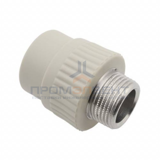 Переход на наружную резьбу FV-Plast - 20 x 3/4" (для полипропиленовых труб, цвет серый)