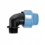 Переход на наружную резьбу угловой UNIDELTA 1008 - 40 x 2" (для труб ПНД, резьба пластиковая)