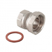 Переход с внутренней резьбы на накидную гайку VALTEC VTr.614.N - 1" х 3/4" (латунь никелированная)