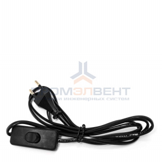 04-35(ШВВП) Шнур сетевой для БРА с выключателем, 1,8 м, ЧЕРНЫЙ