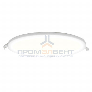 06-23 Светодиодная панель встраиваемая круглая 220В, 24Вт, CRI:80Ra, 1920Лм, Ф 220/208 мм,  алюминиевый корпус, изолированный драйвер, 2700К