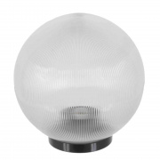 11-34 (НТУ 02-60-252) Уличный светильник-шар с основанием, 250мм,рассеиватель ПММА,призма прозрачная