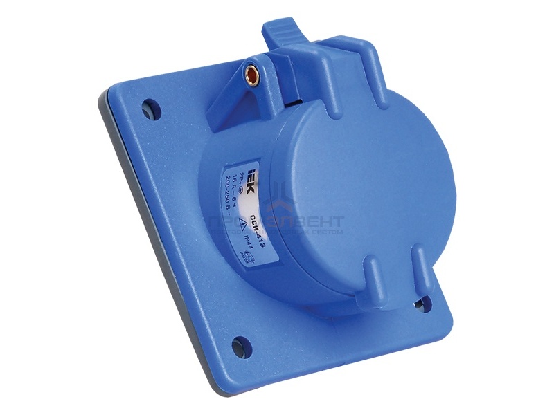 Розетка встраиваемая ССИ-413 16А-6ч/200-250В 2Р+PЕ IP44 MAGNUM ИЭК