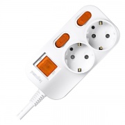 Anam Legrand e-Fren 2 Удлинитель с выключателем+ индивидуальным выкл.,шнур 4.5м, 16A, 250V