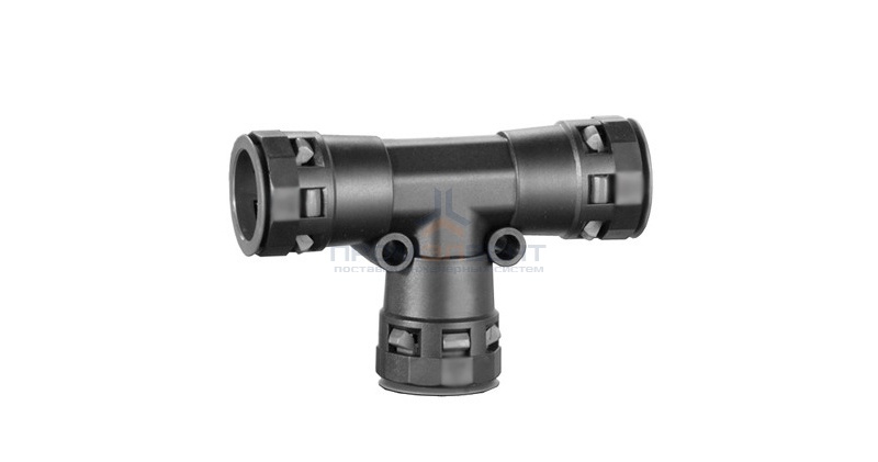 Тройник DN 10/10/10 мм, полиамид, цвет чёрный DKC