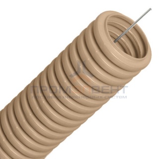 Труба гофрированная ПВХ д16 под дерево (сосна) с протяжкой (бухта 100м)