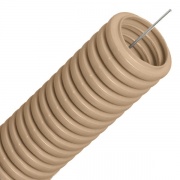 Труба гофрированная ПВХ д20 под дерево (сосна) с протяжкой (бухта 25м)