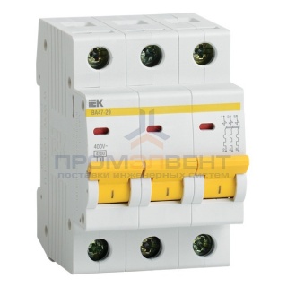 Автоматический выключатель ВА47-29 3Р 6А 4,5кА характеристика В ИЭК (автомат)