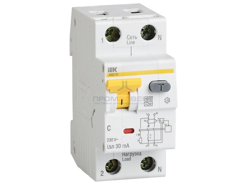 Дифференциальный автомат АВДТ 32 C10 30мА ИЭК