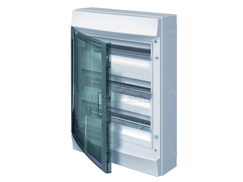 Влагозащищенный настенный бокс ABB Mistral65 54М прозрачная дверь с клеммным блоком