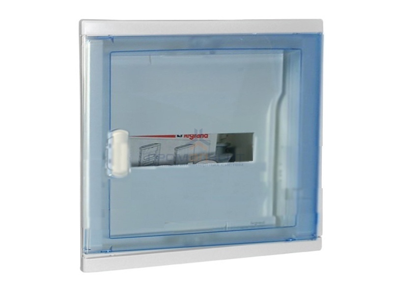 Щит Legrand Nedbox в нишу на 12 (+2) модулей с шинами N+PE с прозрачной дверью