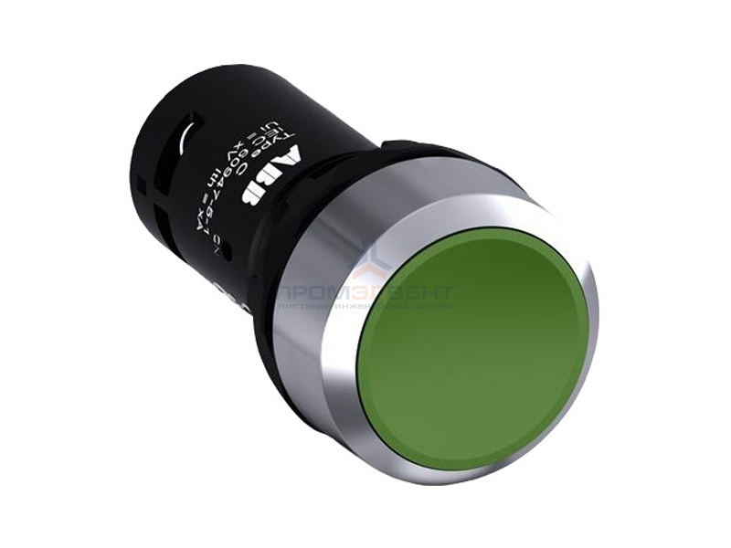 Кнопка ABB CP1-30G-11 зеленая без фиксации 1НО+1HЗ