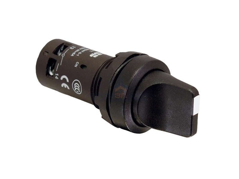 Переключатель ABB C2SS2-30B-11 2-х позиционный черный 1НО1НЗ (90 гра дусов) с фиксацией